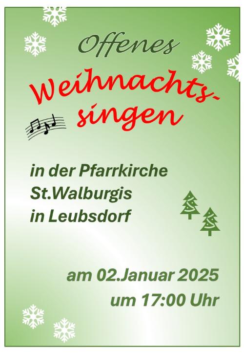 Offenes Weihnachtssingen